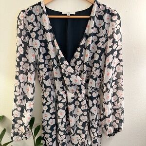 Long Sleeve Flowy Floral Dress